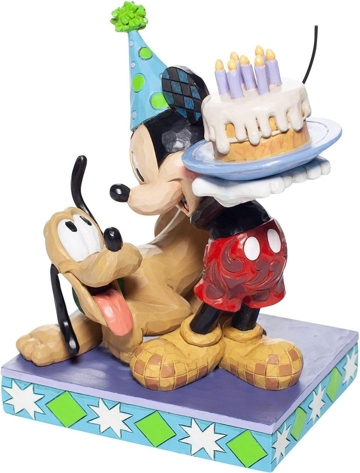Disney Traditions Pluto and Mickey Birthday Figurine