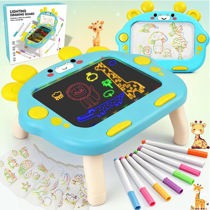 Leuchtendes Led Zeichenbrett für Kinder, Led Zeichenbrett mit 8 Farben Stift, 8 Beleuchtungsmodi, Ab