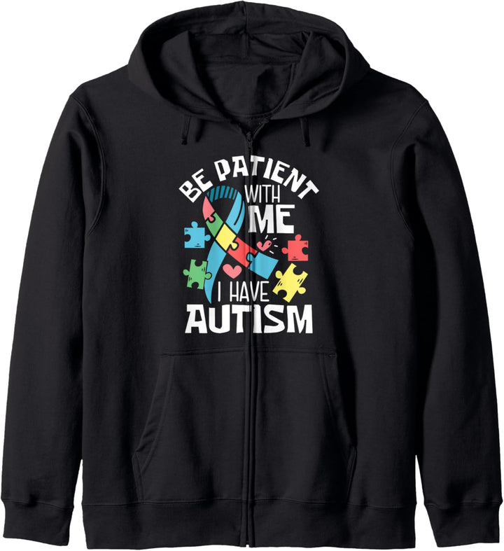 Autism Presents Have Patience With Me Autistic Gifts Kids Kapuzenjacke