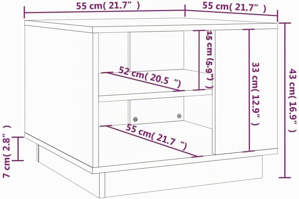 vidaXL Couchtisch mit Schubladen Beistelltisch Kaffeetisch Sofatisch Teetisch Tisch Wohnzimmertisch
