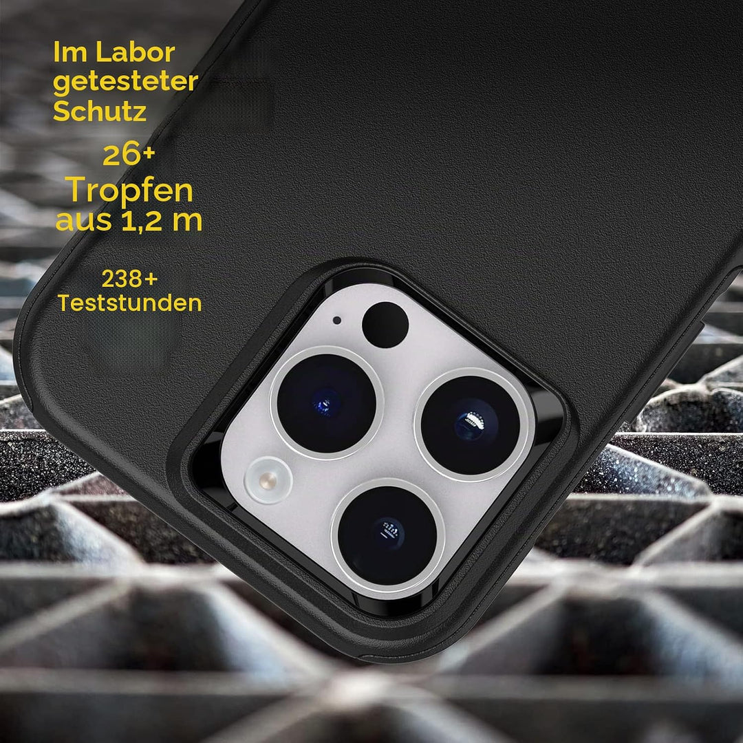 OtterBox Schutzhülle für iPhone 14 Pro (nur Pendler-Serie), schwarz, schlank und robust, taschenfreu