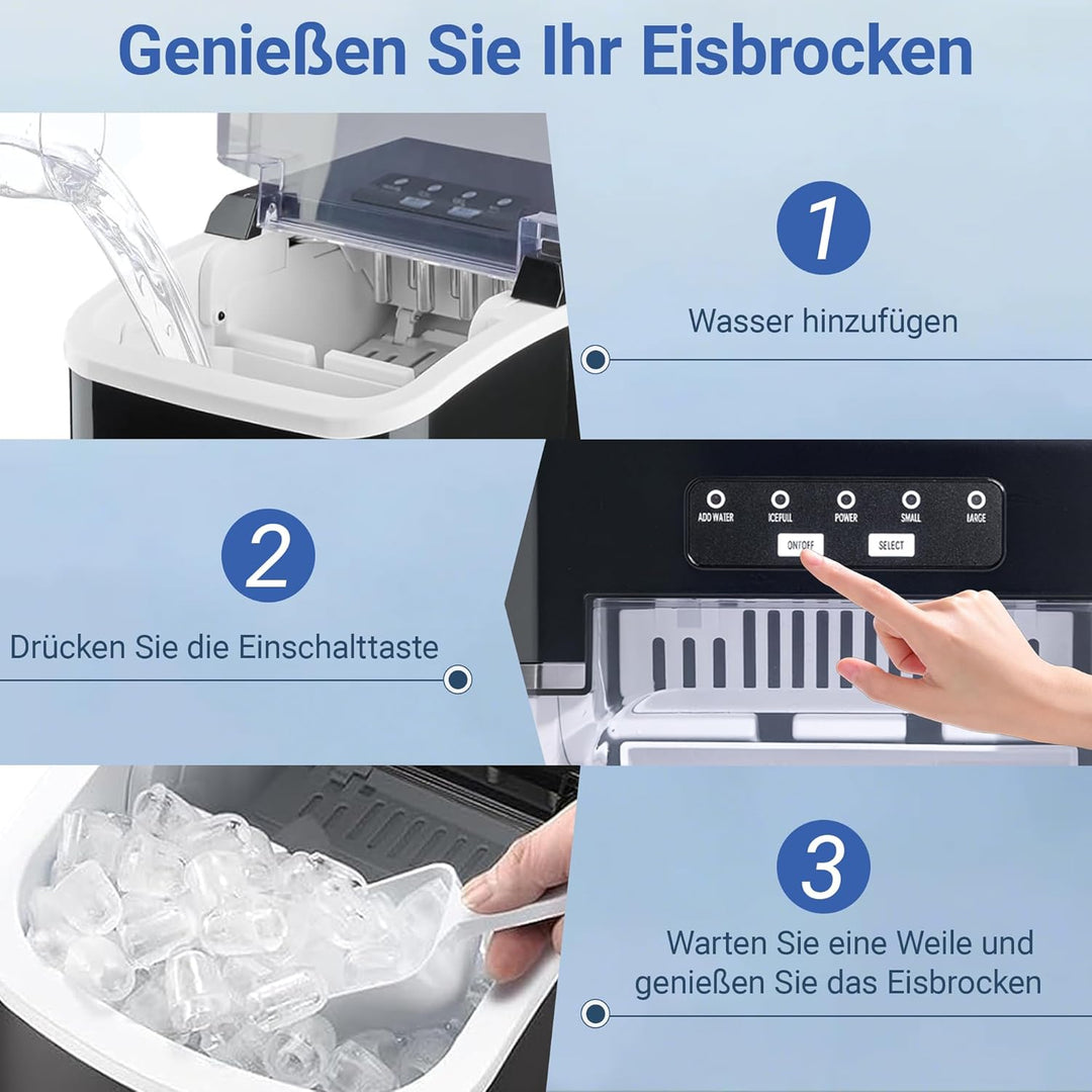 Eiswürfelmaschine Klein Ice Maker Leise - 2Grössen von Bullet Ice Cube Maker Eiswürfel maschine Mini