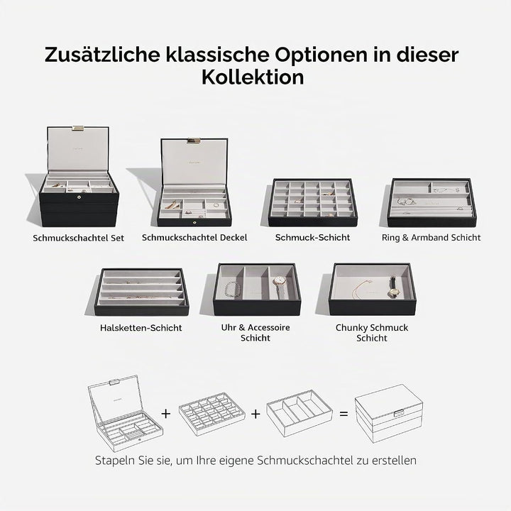 Stackers Schwarz Klassisch Schmuckschatulle - 2, Schwarz