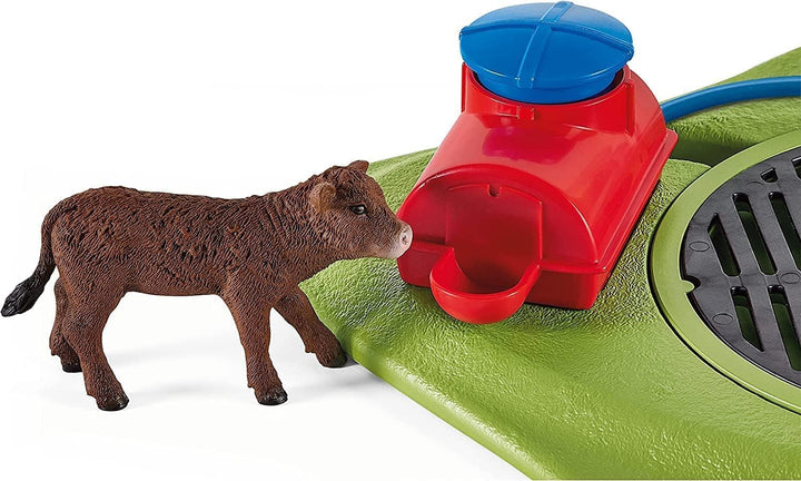 SCHLEICH 42529 Kuh Waschstation, für Kinder ab 3+ Jahren, Farm World - Spielset neue Verpackung, neu