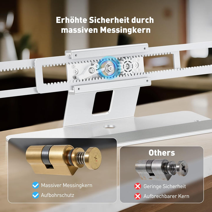 AboveTEK Laptop-Schliessstation, Aluminium-MacBook-Sicherheitsschloss mit sicherem Kupferzylinder, k