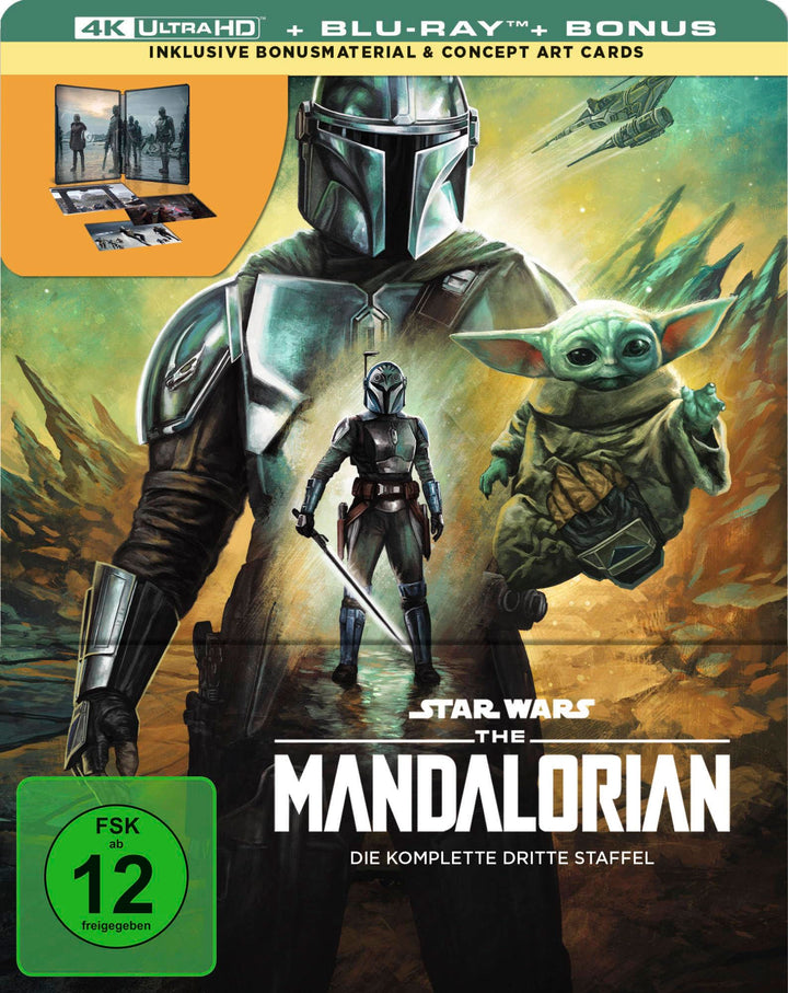 The Mandalorian - Staffel 3 - Steelbook - Limited Edition (4K Ultra HD) (+ Blu-ray) [4 Discs], 4K