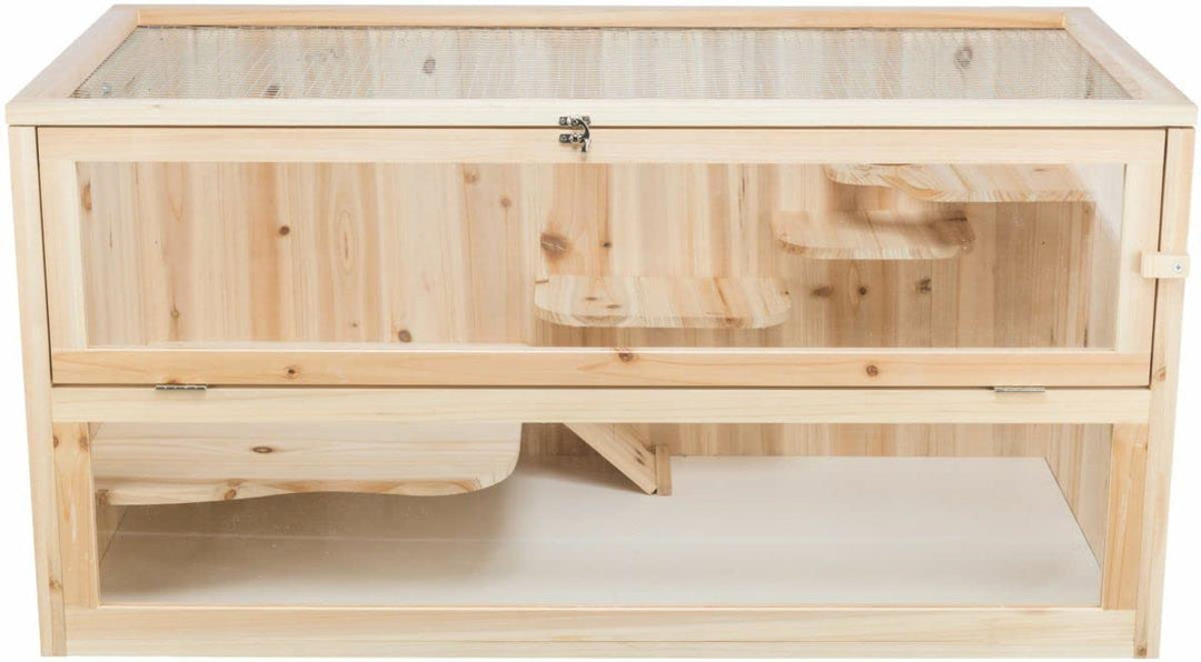 TRIXIE 'Kleintierhaus für Drinnen, aus unbehandeltem Holz Nagerheim, Holz, 100 × 50 × 50 cm - 62483
