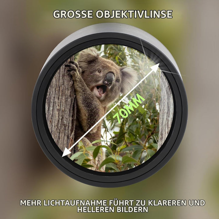 25-75X70 Spektiv für Zielschiessen - HD Spektiv mit Stativ Tragetasche &amp; Smartphone Halterung - BAK4