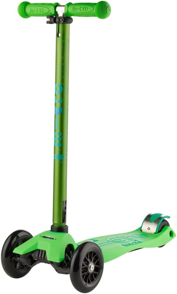 Micro | Maxi Deluxe LED Tretroller mit 3 Rädern für Kinder | Räder mit LED-Leuchten | Kippsystem | H
