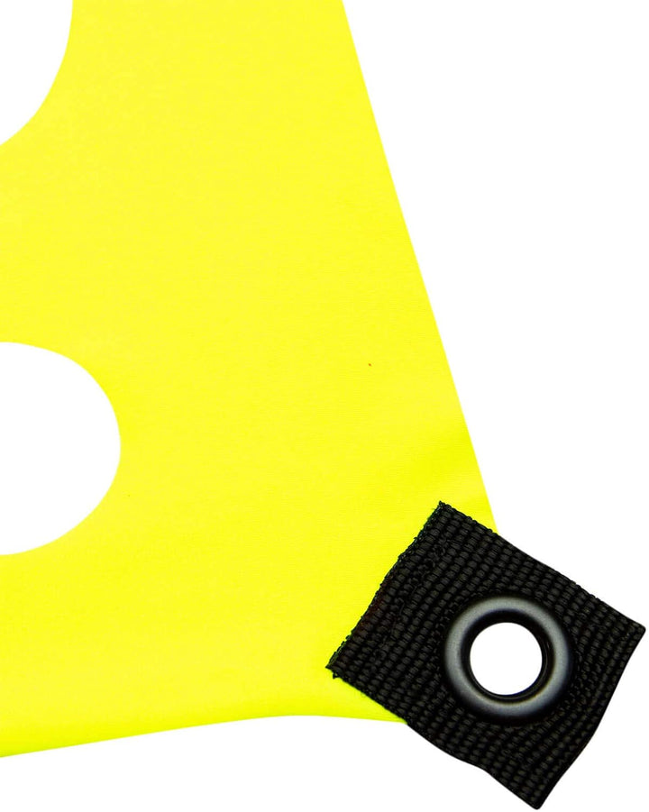 PSYWORK Schwarzlicht Segel Spandex Neon Spiderweb Gelb, 3x3m, Gelb