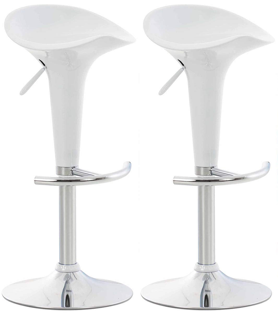 CLP 2er Set Barhocker Saddle Mit Drehbarem Kunsttoffsitz Und Fussablage I Höhenverstellbarer Hocker