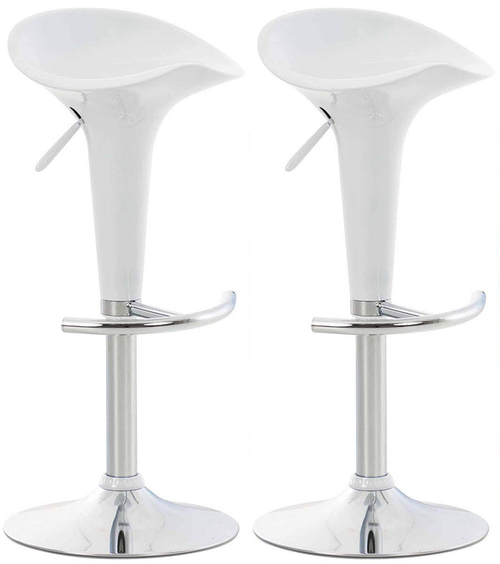 CLP 2er Set Barhocker Saddle Mit Drehbarem Kunsttoffsitz Und Fussablage I Höhenverstellbarer Hocker