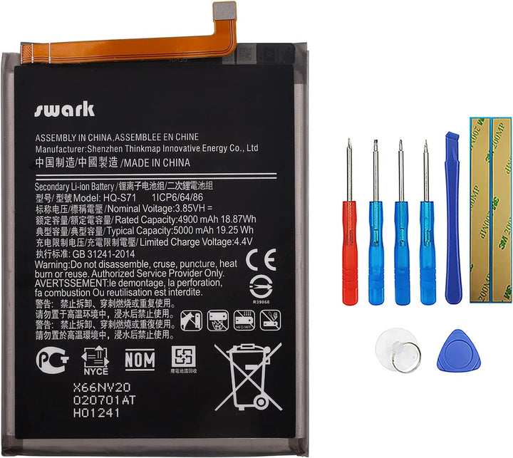 Swark Akku HQ-S71 Kompatibel mit Samsung Galaxy M11 SM-M115F M115F with Tools