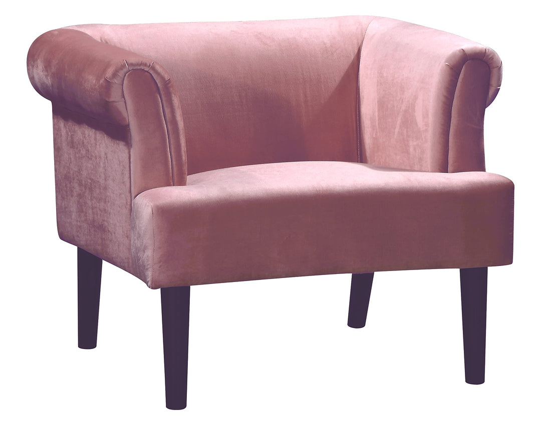 Atlantic Home Collection Sessel CHARLIE, Samt, Armlehnenstuhl mit Massivholzfüssen, Rosa, 74 x 86x 7