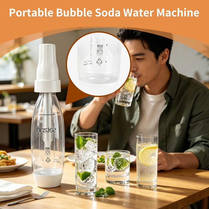 Portable Soda Maker, 1L Carbonating Bottle,1000ml Homemade Sparkling Water Machine for Soft Drinks C