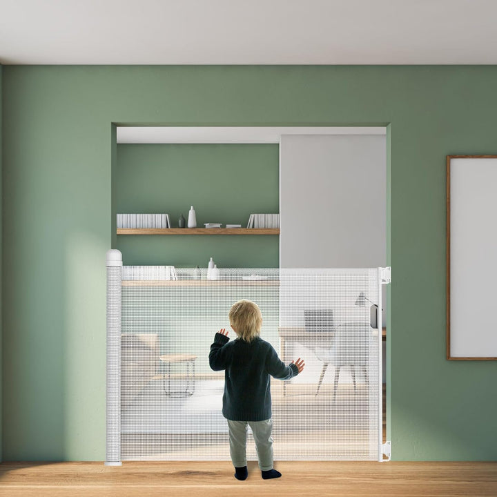 YARDIN Treppenschutzgitter Ausziehbar Türschutzgitter 0-150cm für Babys &amp; Haustiere, Treppengitter A