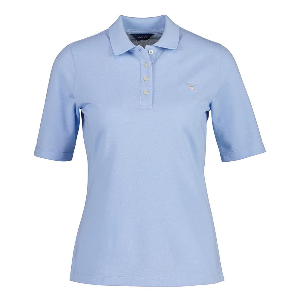 GANT Damen ORIGINAL LSS Pique Polohemd L Waterfall Blue, L Waterfall Blue