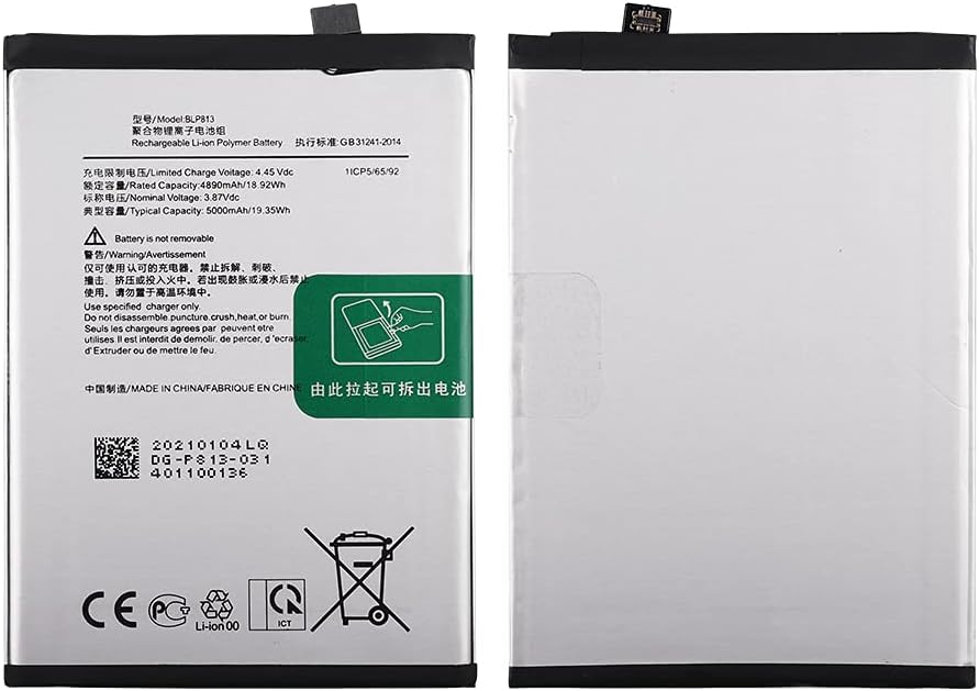 SwarKing Ersatz Akku Kompatibel mit OnePlus Nord N100 BE2013, BE2015 BLP813 with Toolkit
