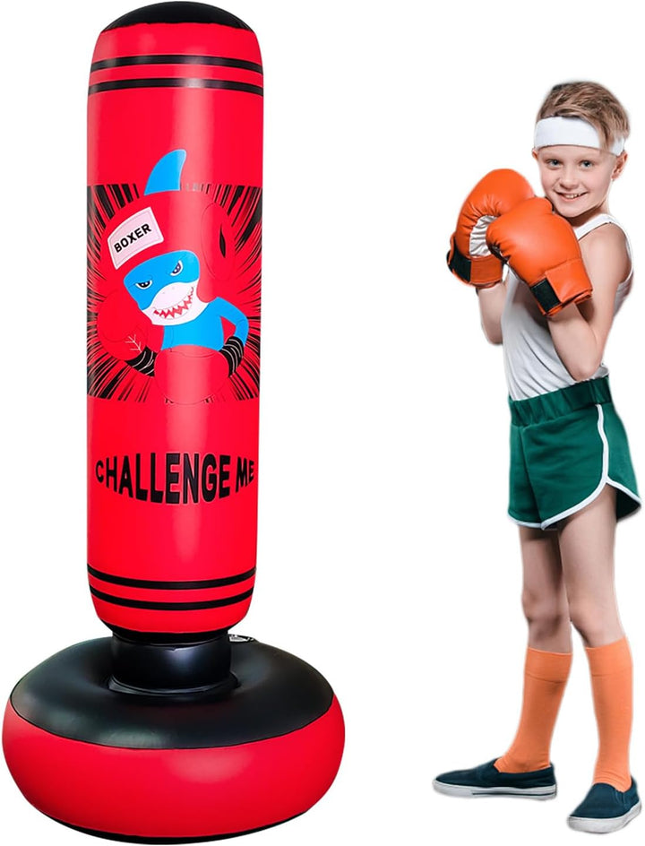 SUNSHINEMALL Boxsack für Kinder Boxen Dummy aufblasbare Cool Spass Spielzeug für Jungen Sport Gesche