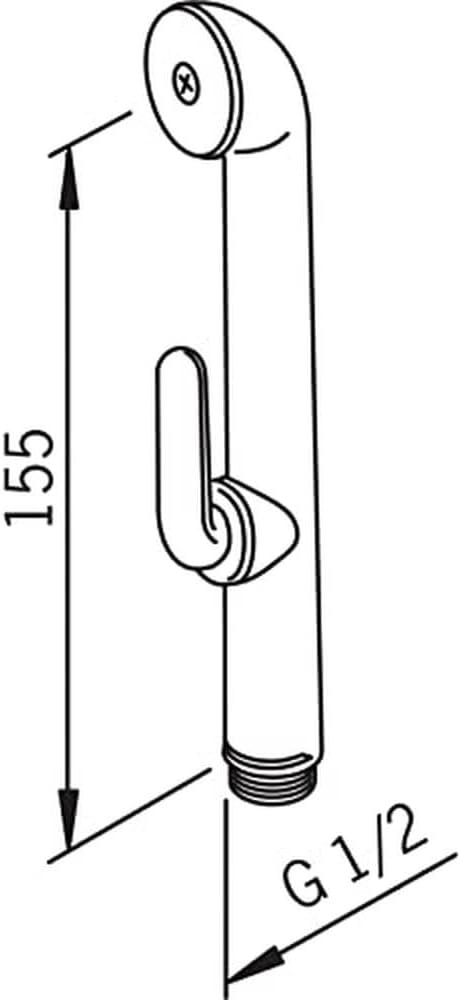 ORAS Handbrause Bidetta Ersatzhandbrause 242050, passend zu Vega Combidetta, Large