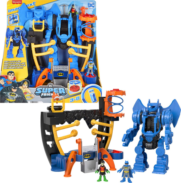 Fisher-Price IMAGINEXT DC Super Friends - Batman Robo-Kommandozentrale Spielset mit abnehmbarem Robo