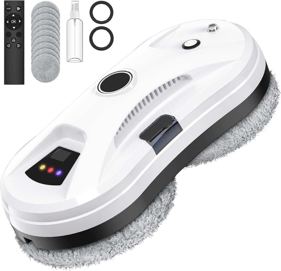 Fensterputzroboter mit Sprühfunktion, 5600Pa Fensterreiniger Roboter Automatischer, Elektrischer Fen