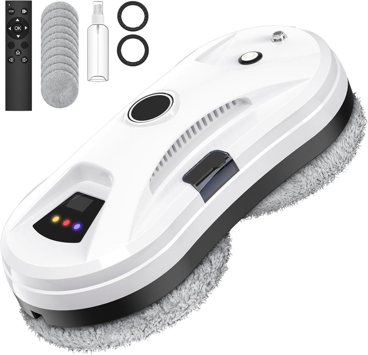 Fensterputzroboter mit Sprühfunktion, 5600Pa Fensterreiniger Roboter Automatischer, Elektrischer Fen