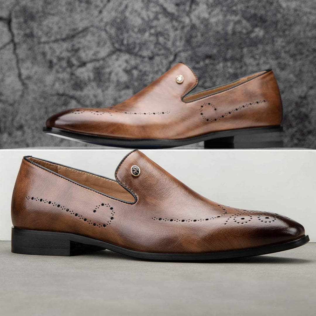 MEIJIANA Herren Mokassins Klassische Herren Anzug Schuhe Elegante Schuhe Leder Sommer Freizeitschuhe