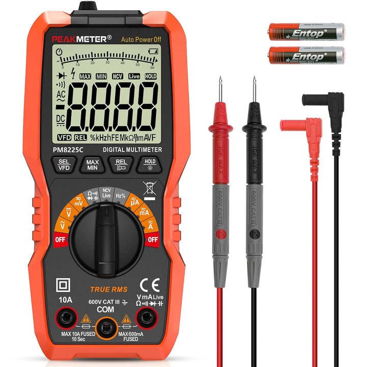 Digital Multimeter, 6000 Counts Auto Range, genaues Messen von AC/DC-Spannung, Amperemeter, Widersta