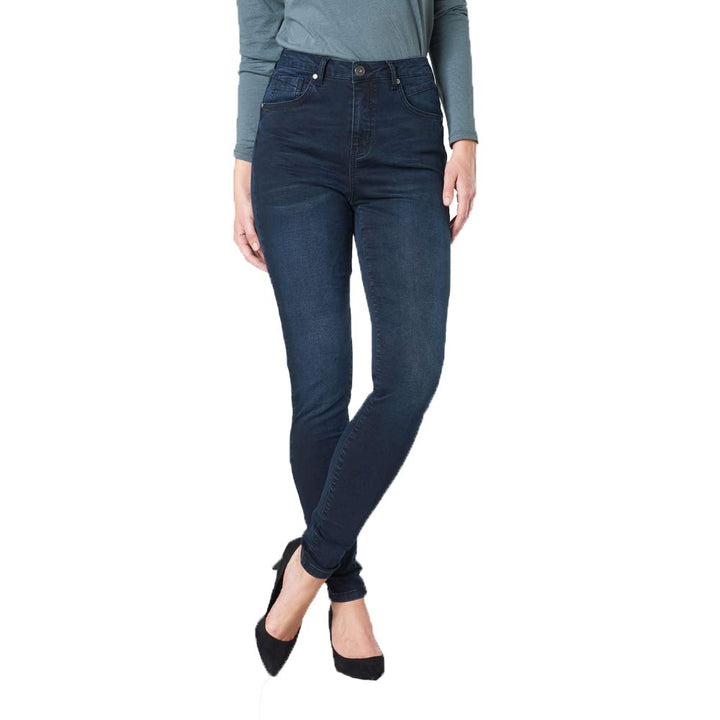 COLAC Damen Jeans Mira Slim Black Used Skinny Fit mit Stretch 203.05.02 34W / 32L Darkblue Used, 34W