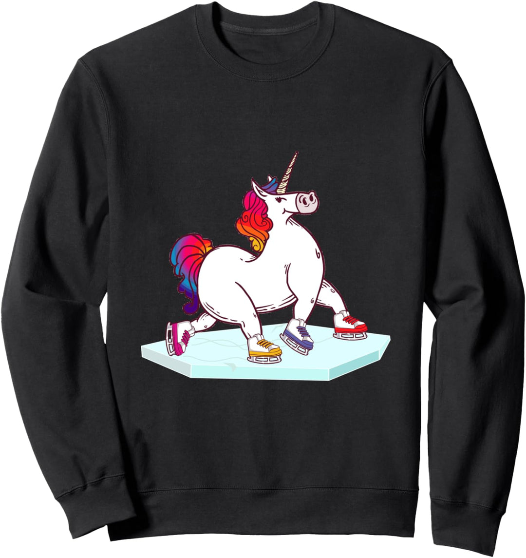 Eiskunstlauf Niedliches Einhorn Eislaufschuh Sweatshirt