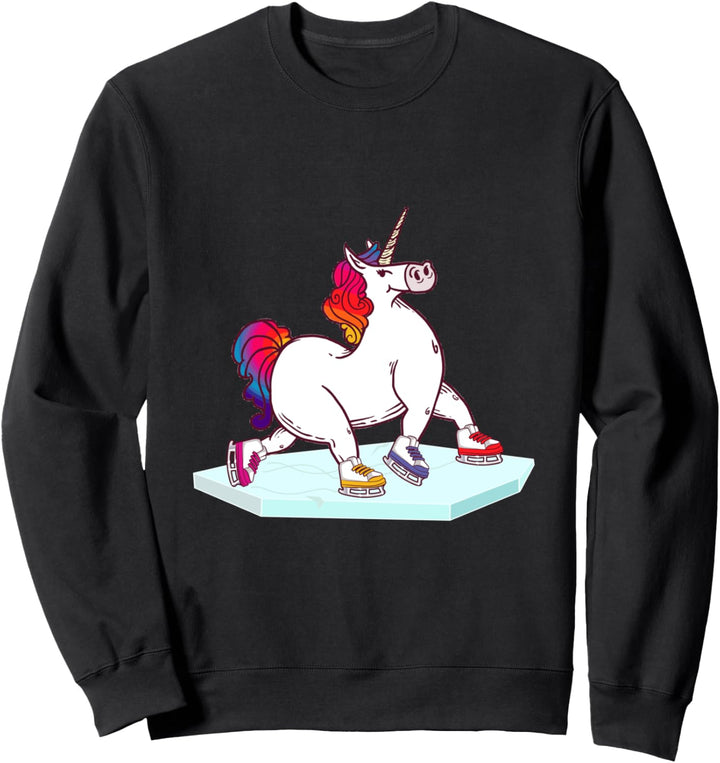 Eiskunstlauf Niedliches Einhorn Eislaufschuh Sweatshirt