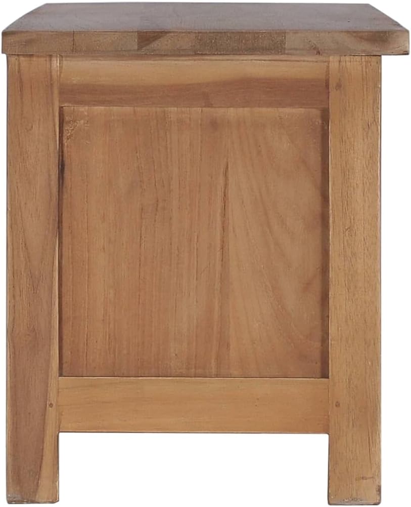 vidaXL Teak Massiv TV Schrank mit 2 Schiebetüren Rustikal Lowboard Fernsehschrank Fernsehtisch Sideb