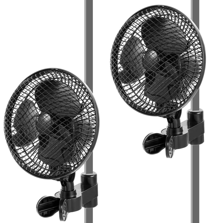 Grow Ventilator mit Clip 20W, Oszillierend Leise Klein for Growzelt, 2 Geschwindigkeitsstufen, Grow