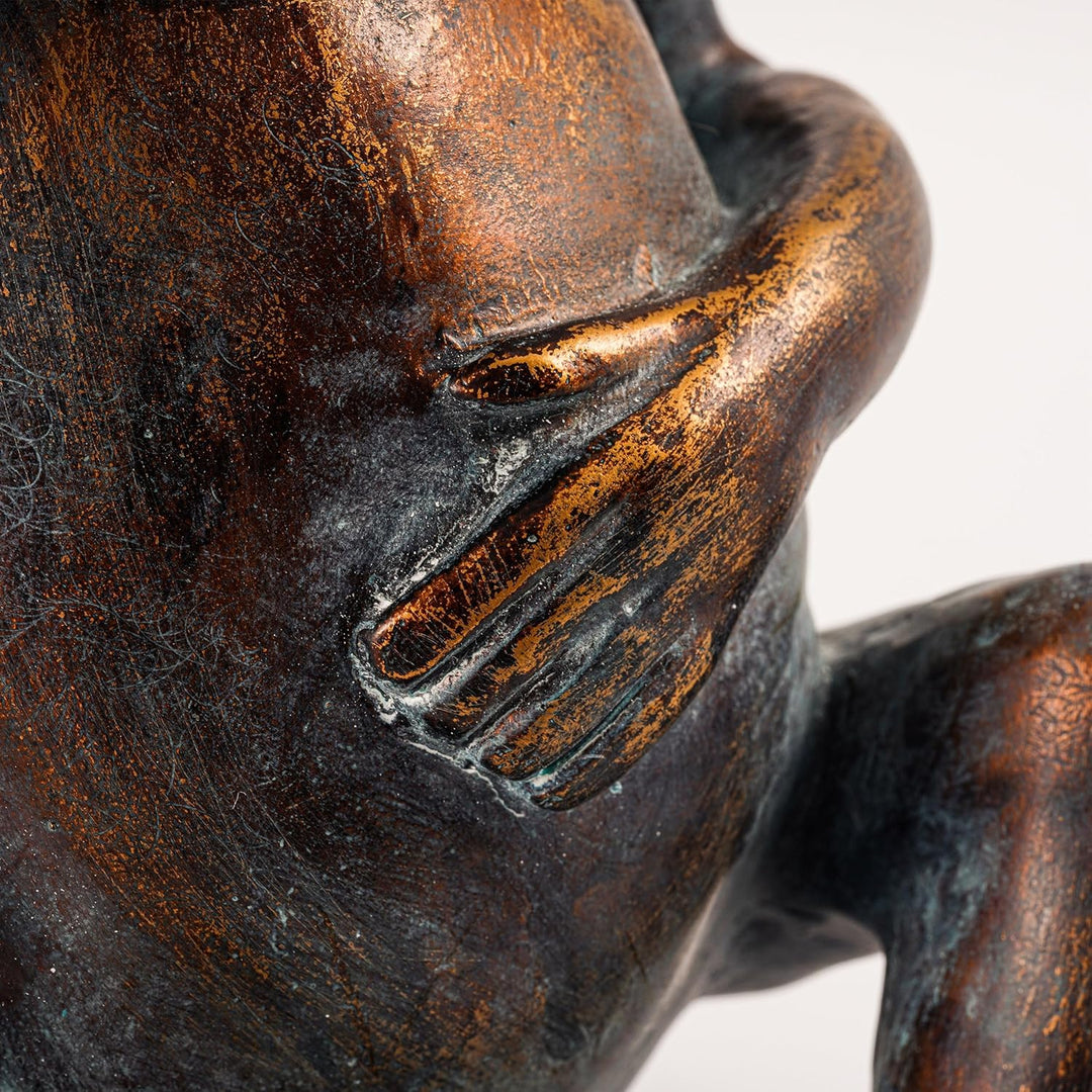 Wasserspeier Figur Froschpaar aus Kunststein - (L x B x H): ca. 200 x 150 x 220 mm - Schlauchanschlu