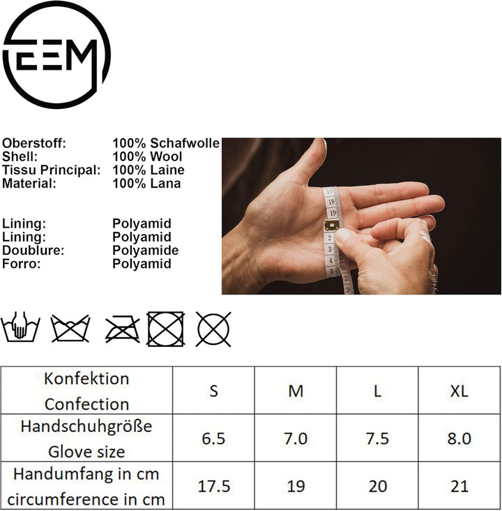 EEM Damen Strickhandschuhe, weiche Wolle, Thinsulate Thermofutter L-XL Marine, L-XL Marine