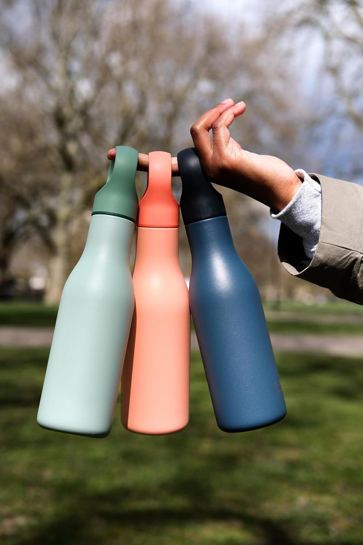 Joseph Joseph Loop - Vakuumisolierte auslaufsichere Thermo-Trinkflasche 500 ml, doppelwandig, für He