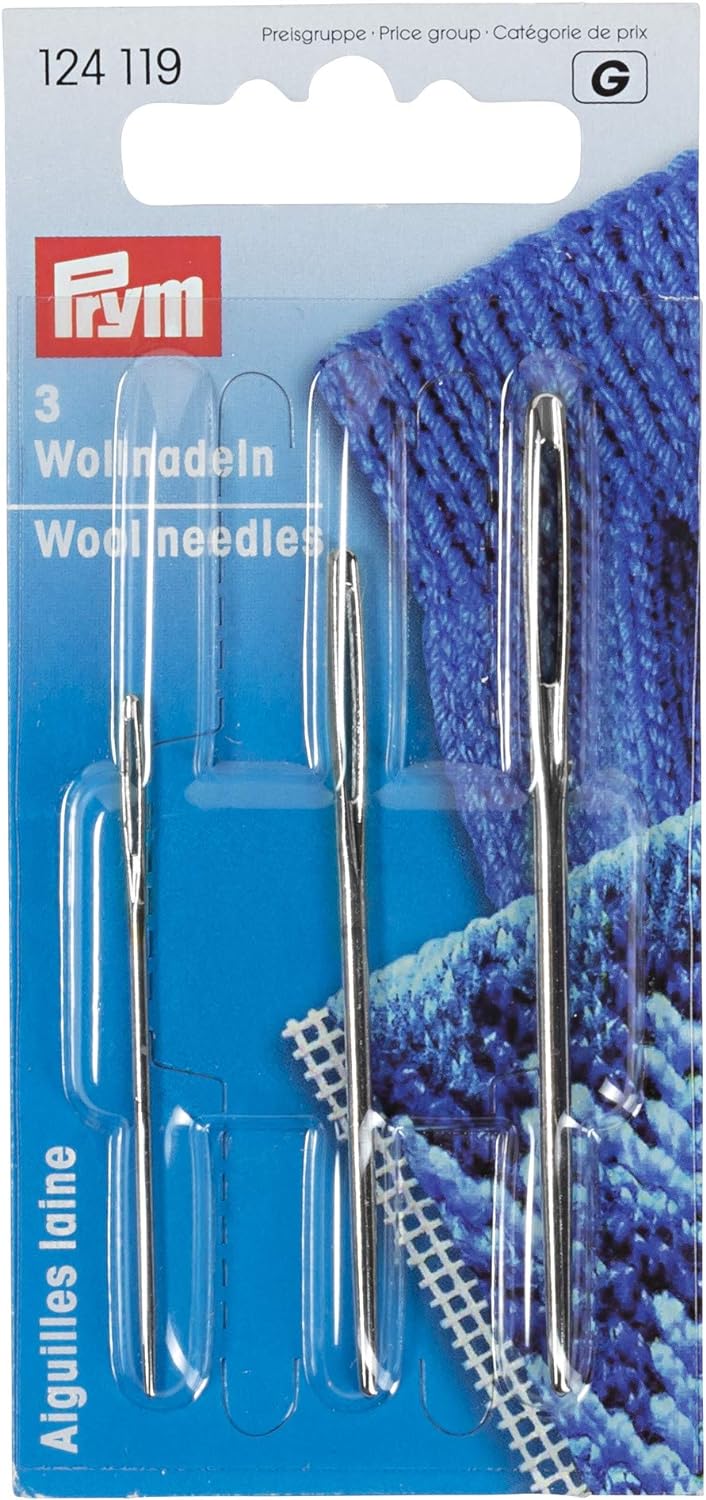 Prym 223800 Rundstricknadel Set Natural 4,0-10,0 mm & 124119 Woll-und Smyrna-Nadeln ohne Spitze, ST