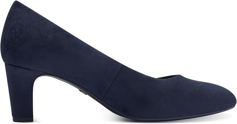 Tamaris Damen Pumps Textil Blockabsatz 35 EU Navy, 35 EU Navy