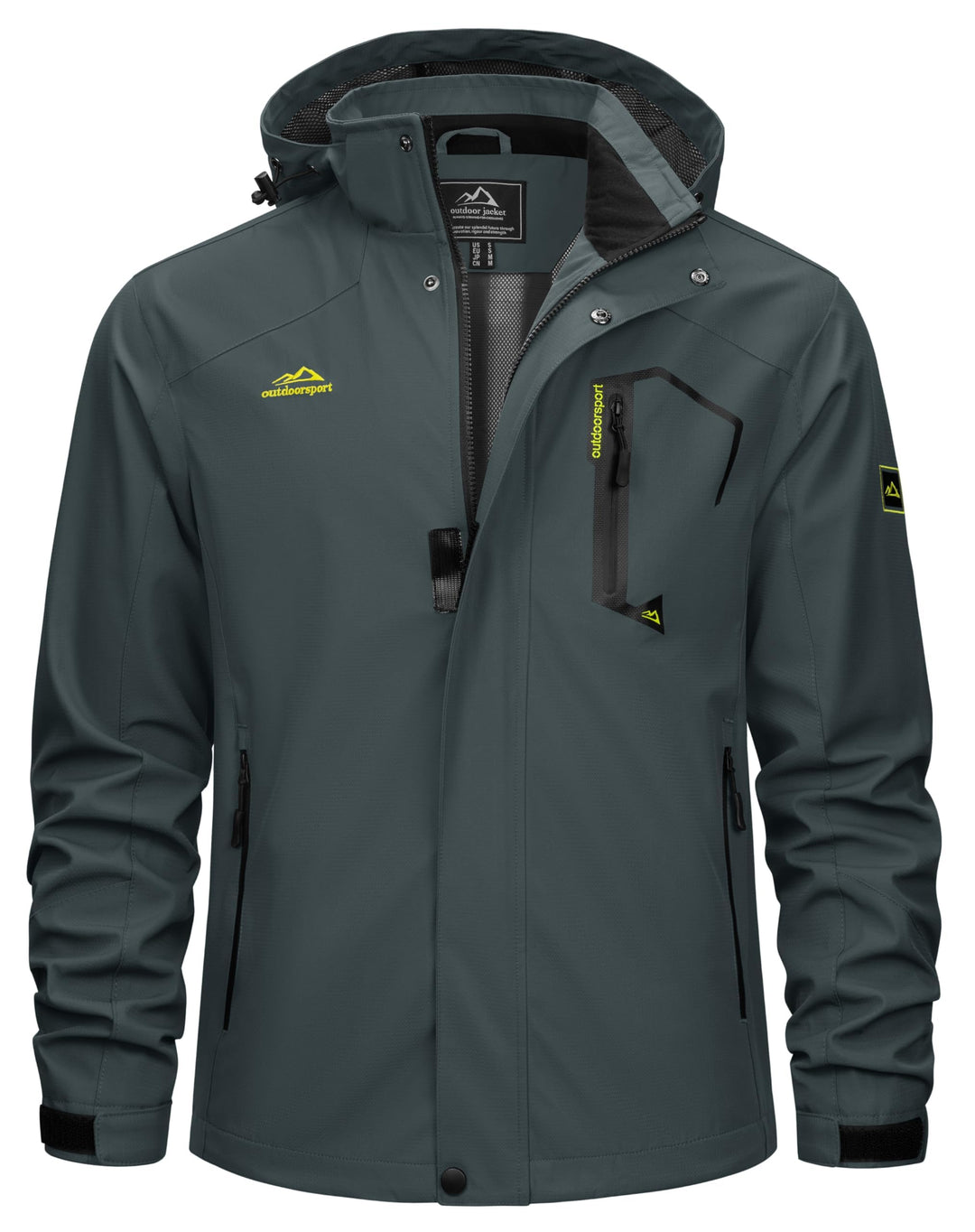 TACVASEN Herren Outdoorjacke Leicht Wasserabweisend Wanderjacke Übergangsjacke Funktionsjacke mit Ab