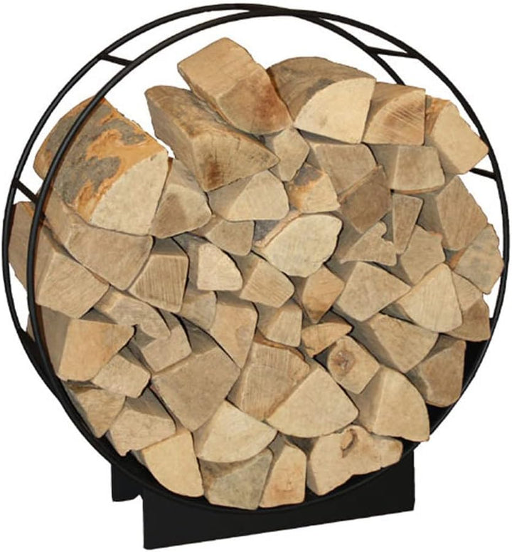 HARK Design Kamin Holzwiege Holzkorb Holzlege schwarz 50