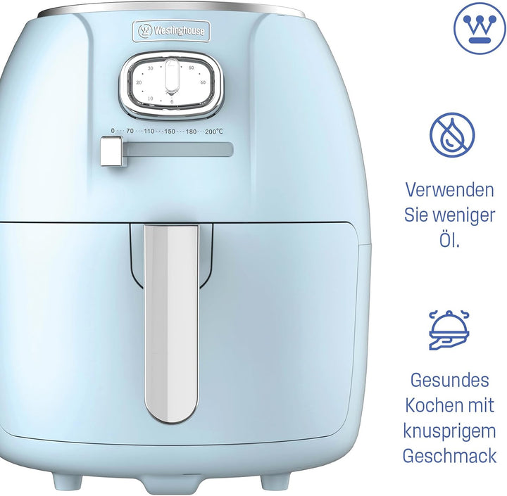 Westinghouse Retro Serie Airfryer, 4L, Heissluftfritteuse, 1500 W, Schnell &amp; einfach, antihaftbeschi