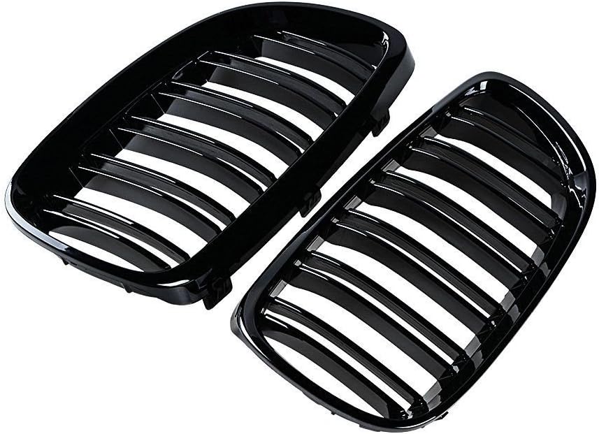 Ricoy Kühlergrill für Frontstossstange, Nierenflossen, in glänzendem Schwarz