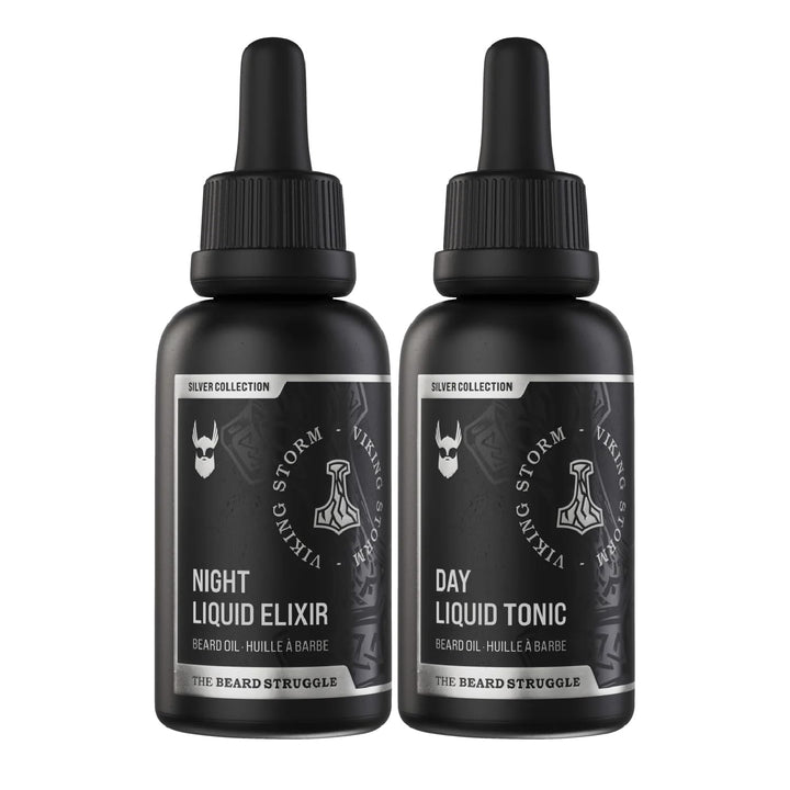 The Beard Struggle Bartöl Set Tag & Nacht – Bartpflege & Bartwuchsöl Bundle für Männer – Feuchtigkei