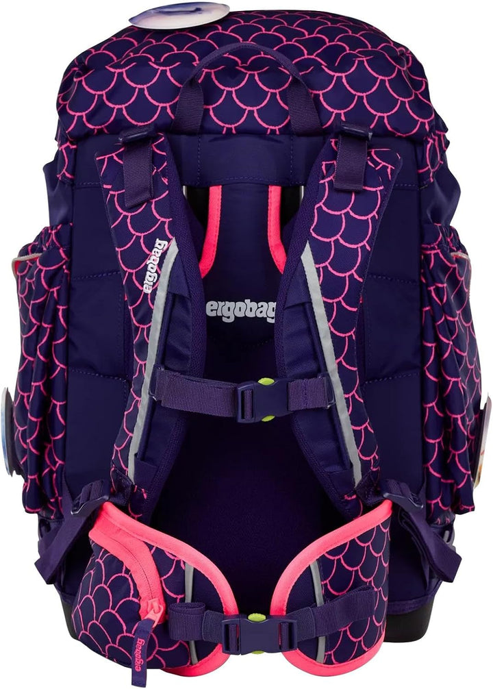 ergobag Schulranzen-Set Maxi Set PerlentauchBär - Lila