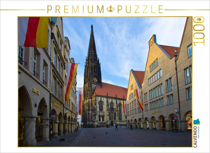 CALVENDO Puzzle Die St. Lamberti-Kirche am Prinzipalmarkt in Münster 1000 Teile Lege-Grösse 64 x 48