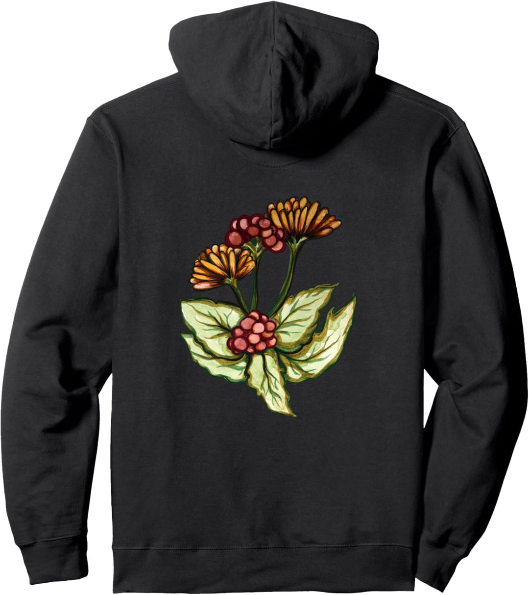 Vintage-Herbstblumen-Aquarell-Kunstwerk. Pullover Hoodie