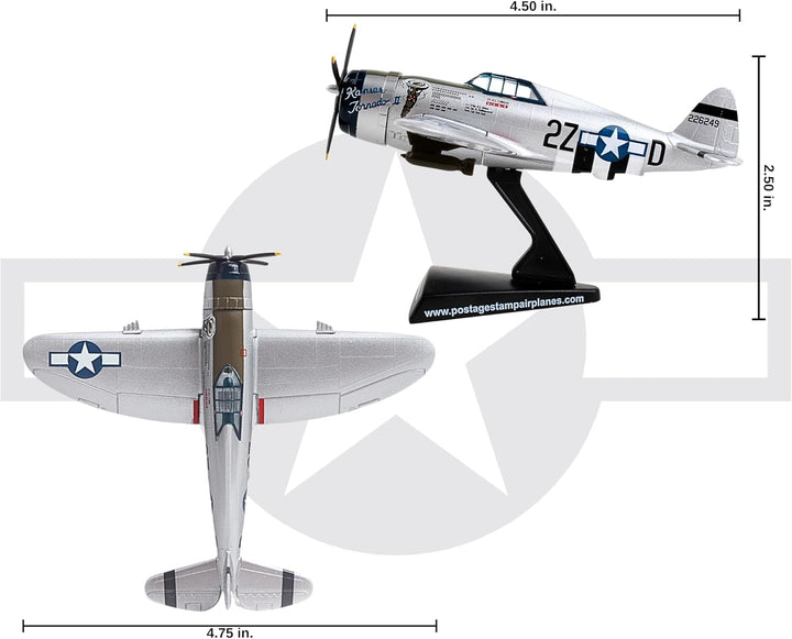 Daron PS5359-4 Postage Stamp Republic P-47 Thunderbolt Kansas Tornado II Scale 1/100