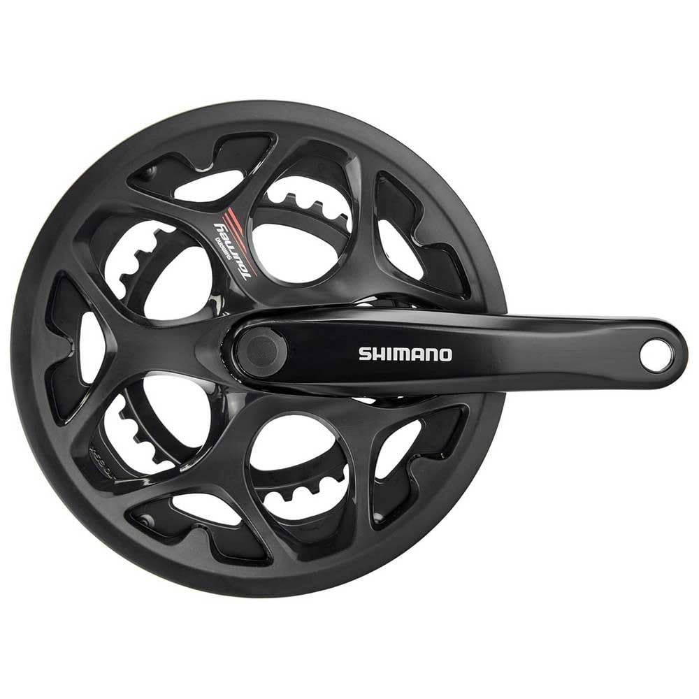 SHIMANO Tourney FC-A070 Kurbelgarnitur Vierkant Fahrrad Kurbel 170 mm 7/8-fach Nero con protezione c