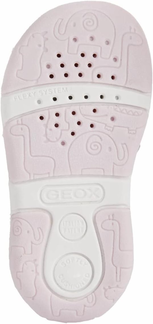 Geox Mädchen B Sandal Tapuz Girl Erste Schritte 26 EU White Pink, 26 EU White Pink